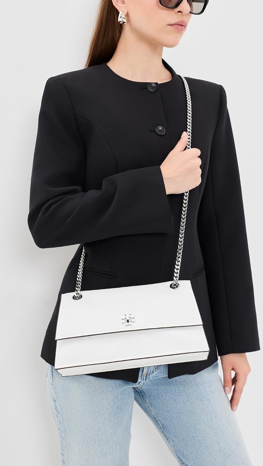image:imageTory Burch Womens Kira Turnlock Shoulder BagBianco