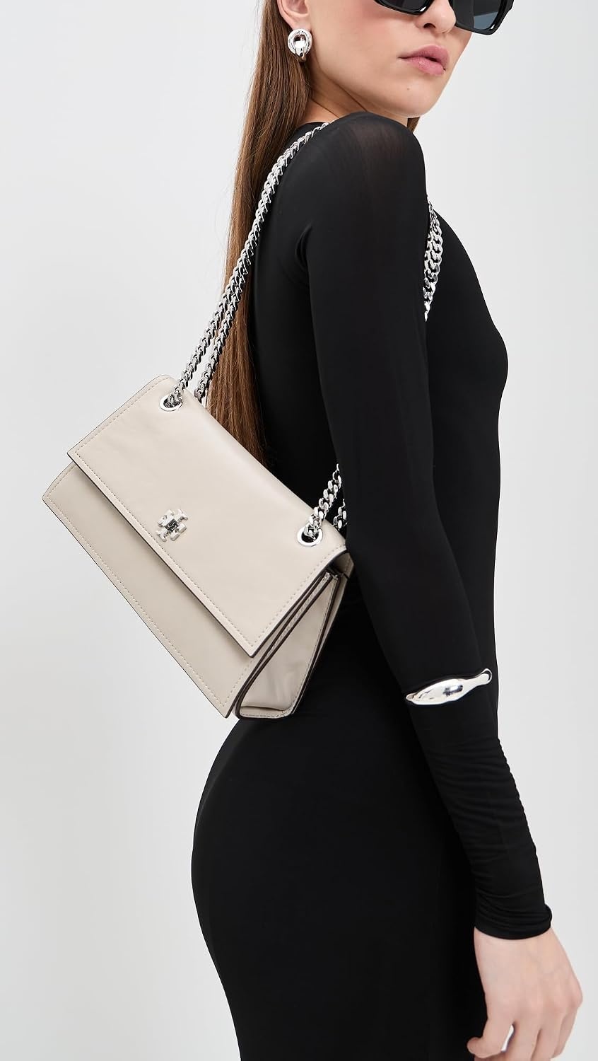 image:imageTory Burch Womens Kira Turnlock Shoulder BagDove Gray