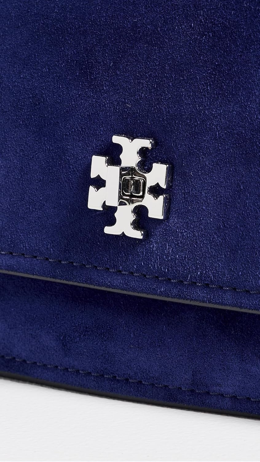 image:imageTory Burch Womens Kira Turnlock Suede Mini Shoulder BagBallpoint Blue