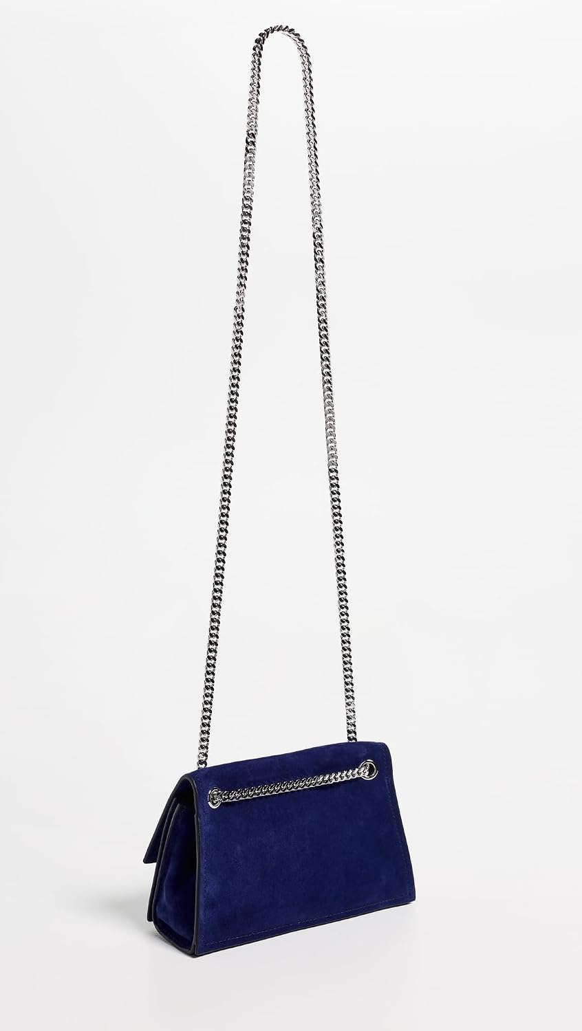image:imageTory Burch Womens Kira Turnlock Suede Mini Shoulder BagBallpoint Blue