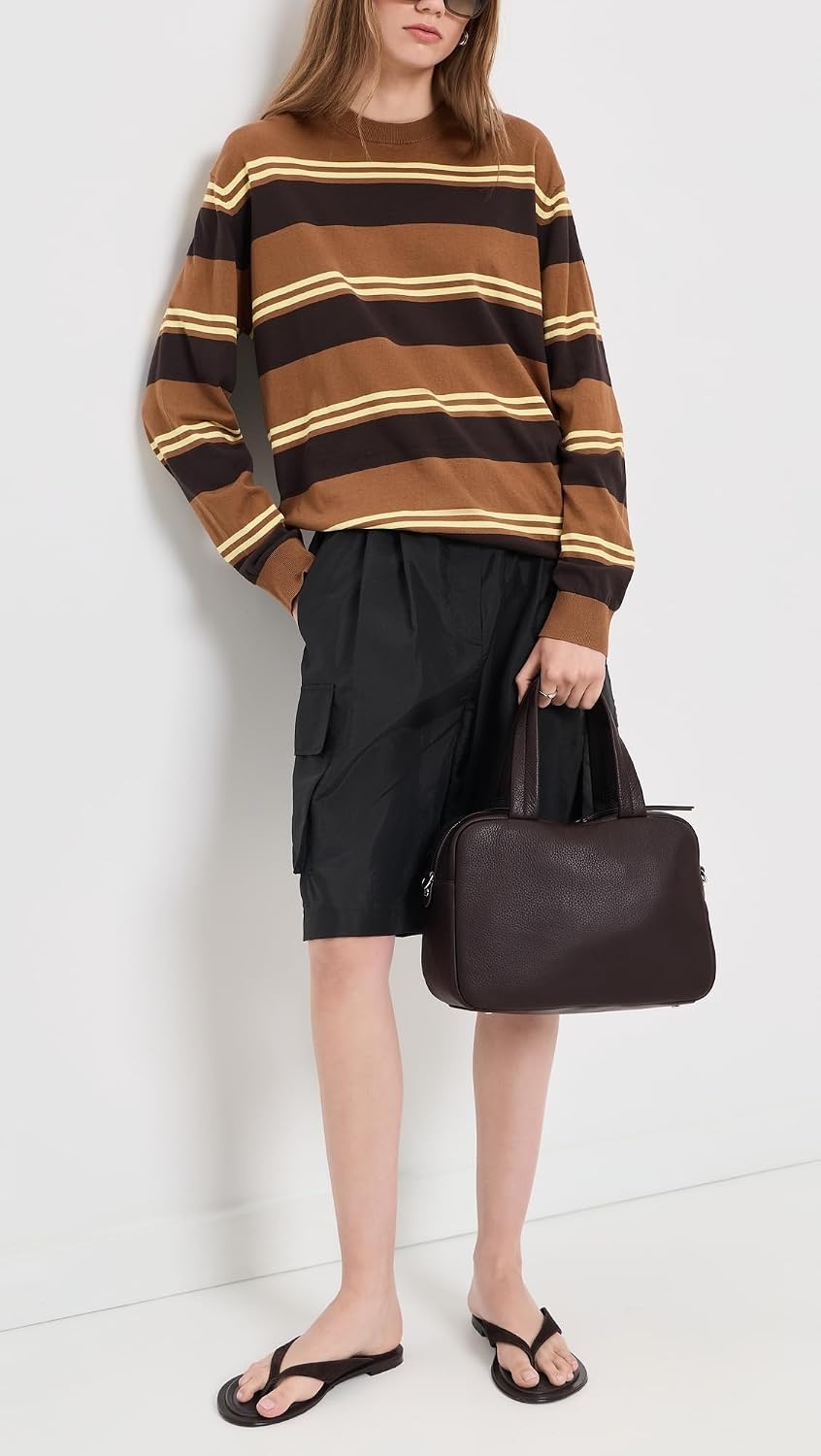 image:imageTory Burch Womens Leather SatchelCocoa