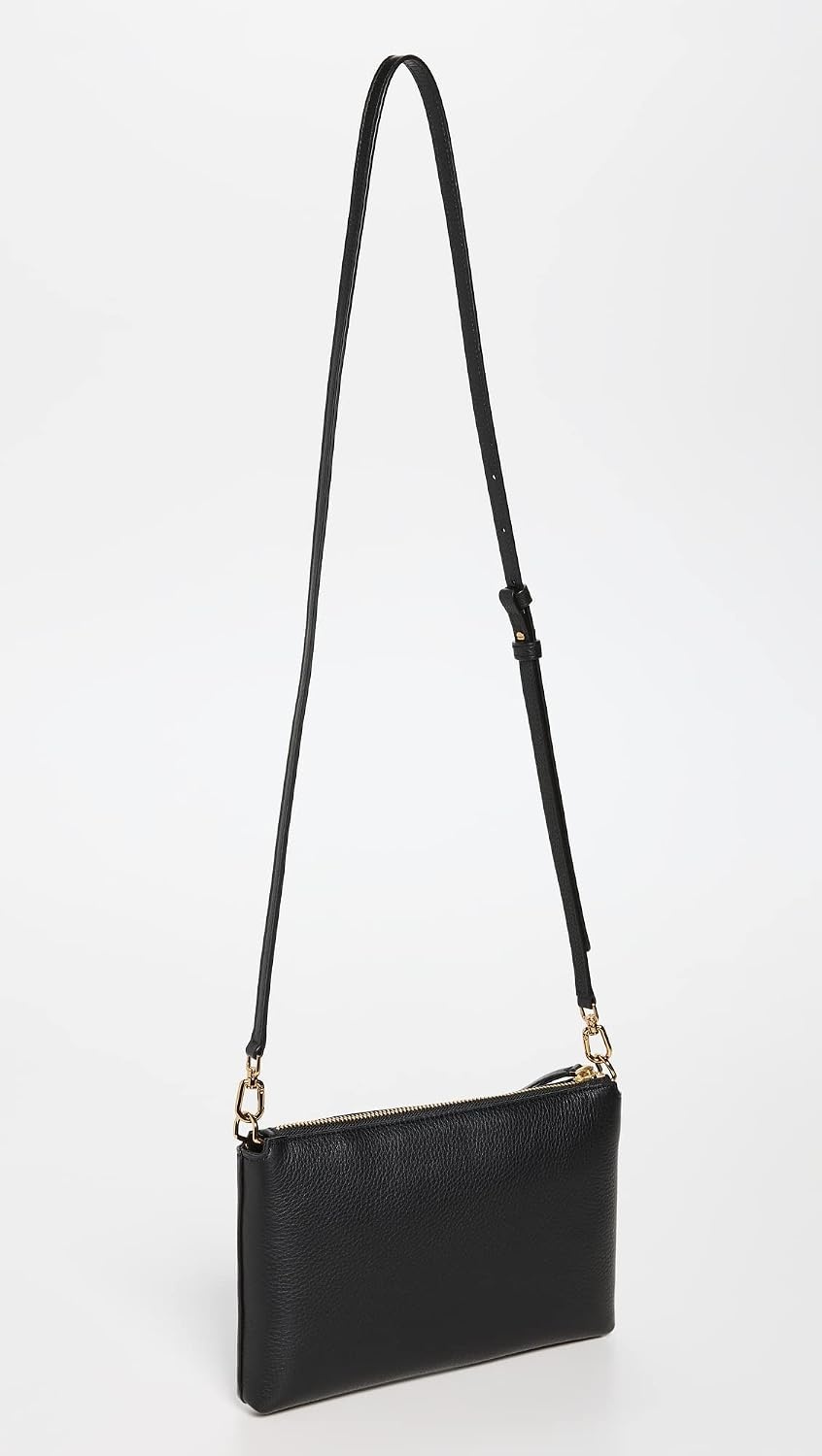image:imageTory Burch Womens Mercer Pebbled Wallet CrossbodyBlack