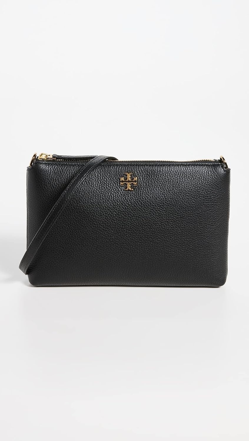 image:imageTory Burch Womens Mercer Pebbled Wallet CrossbodyBlack