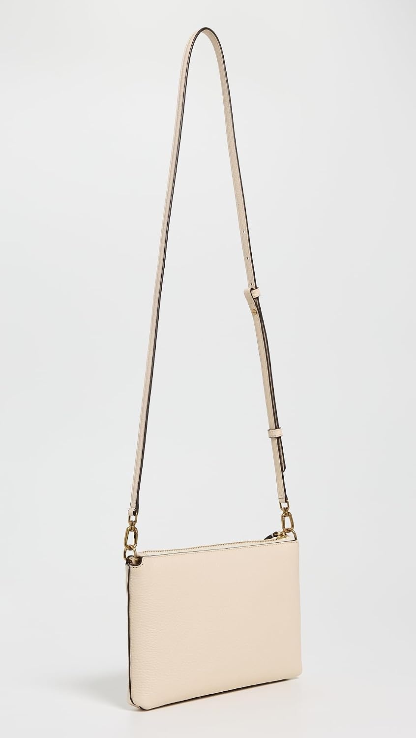 image:imageTory Burch Womens Mercer Pebbled Wallet CrossbodyNew Cream