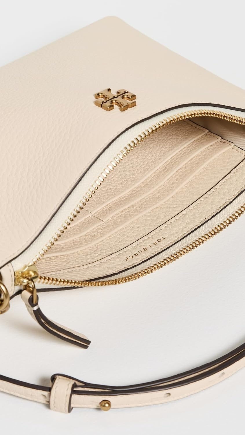 image:imageTory Burch Womens Mercer Pebbled Wallet CrossbodyNew Cream