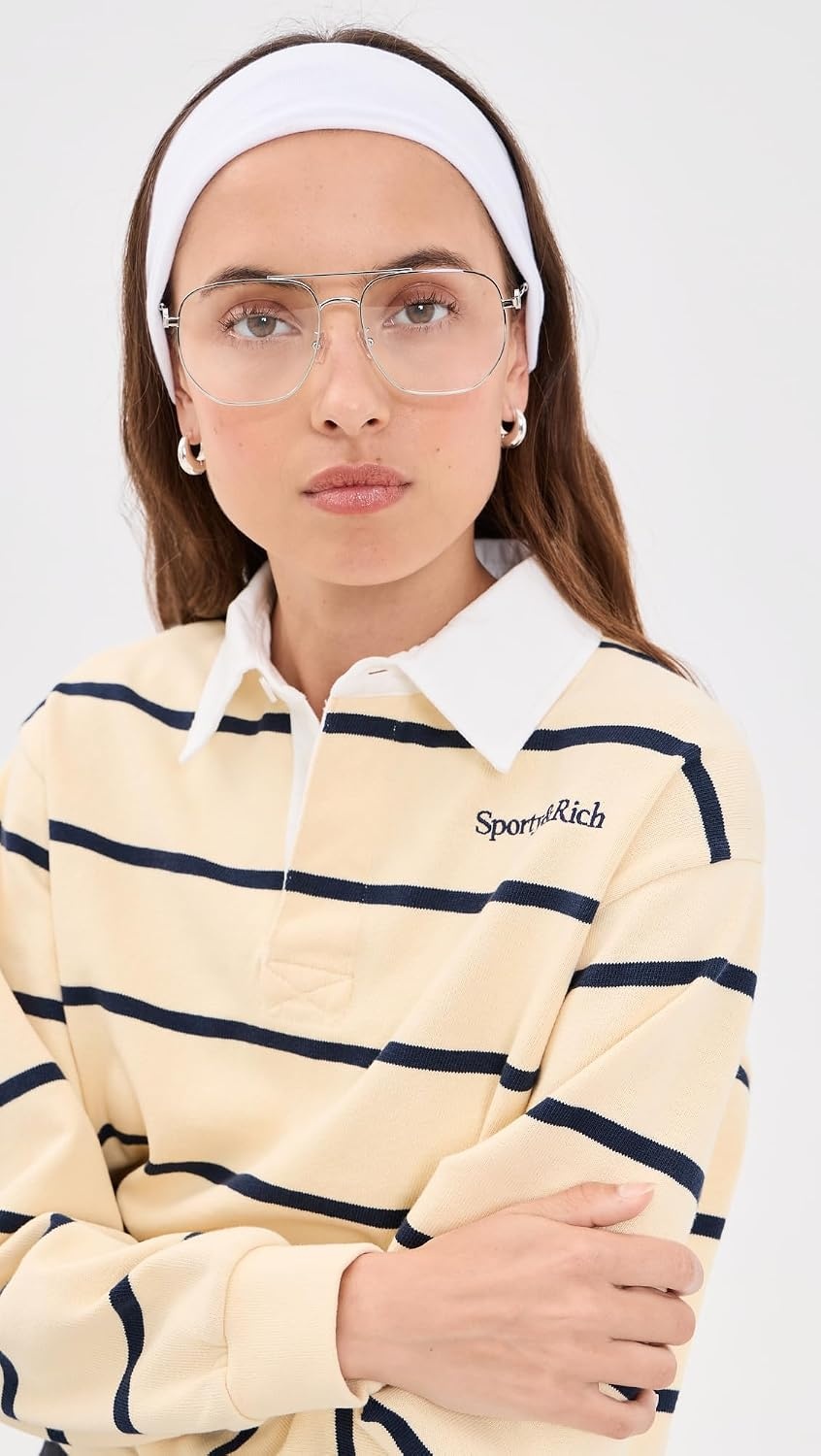 image:imageTory Burch Womens Miller Metal Pilot EyeglassesSilver