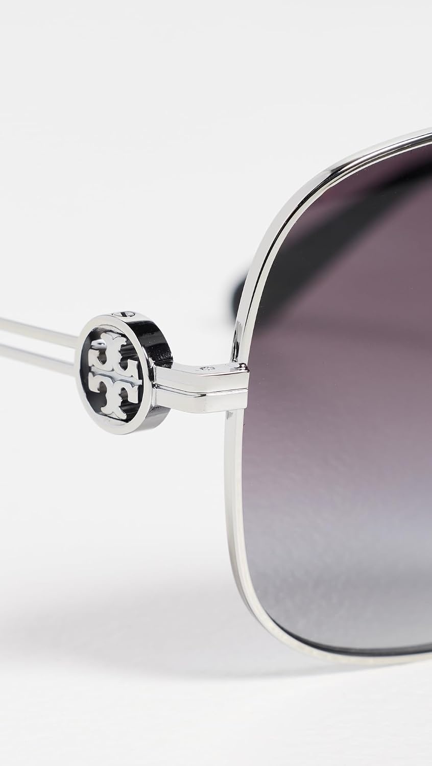 image:imageTory Burch Womens Miller Metal Sunglasses32748g Silver Grey Gradient