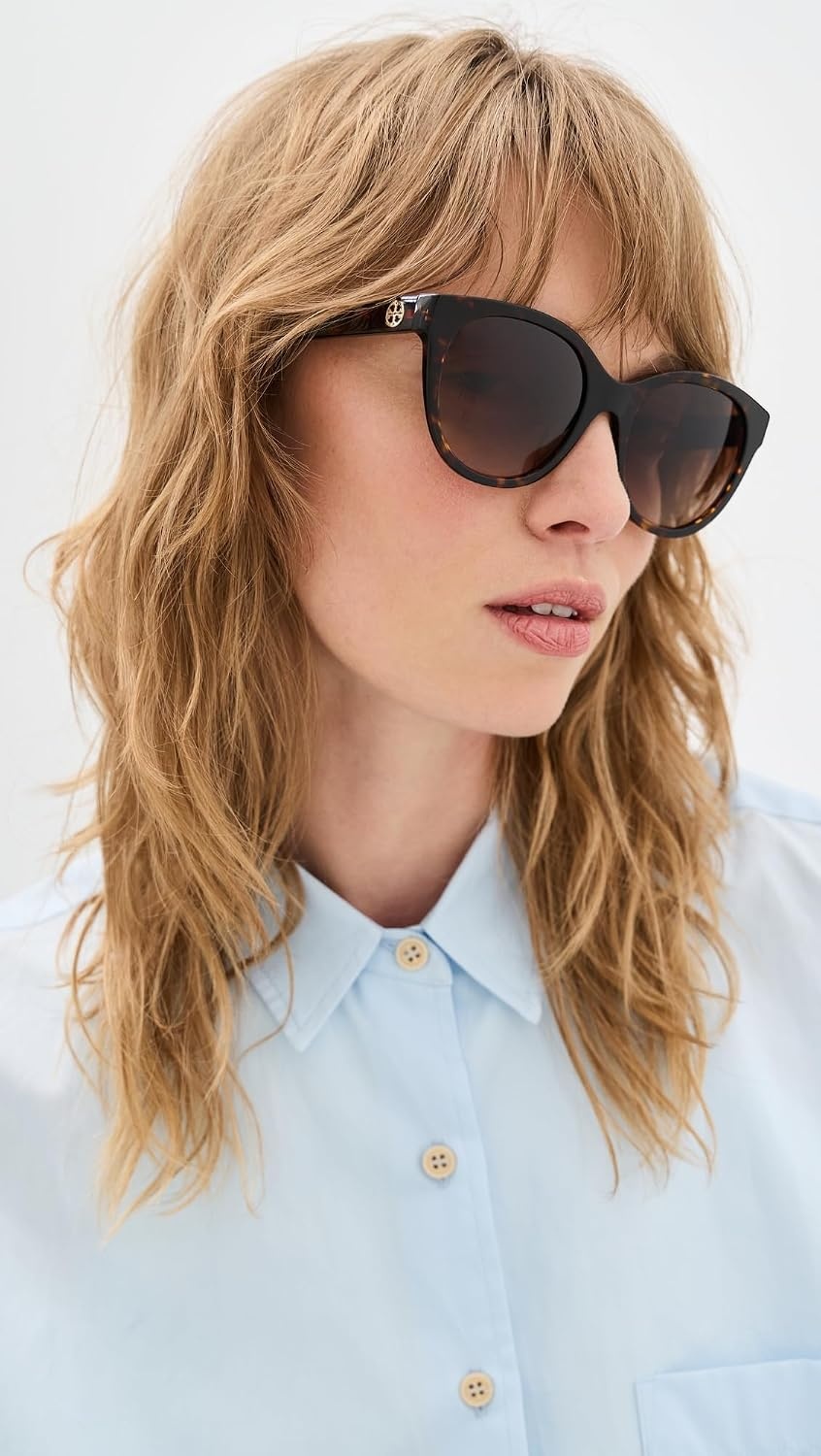 image:imageTory Burch Womens Miller Phantos SunglassesDark Tortoise