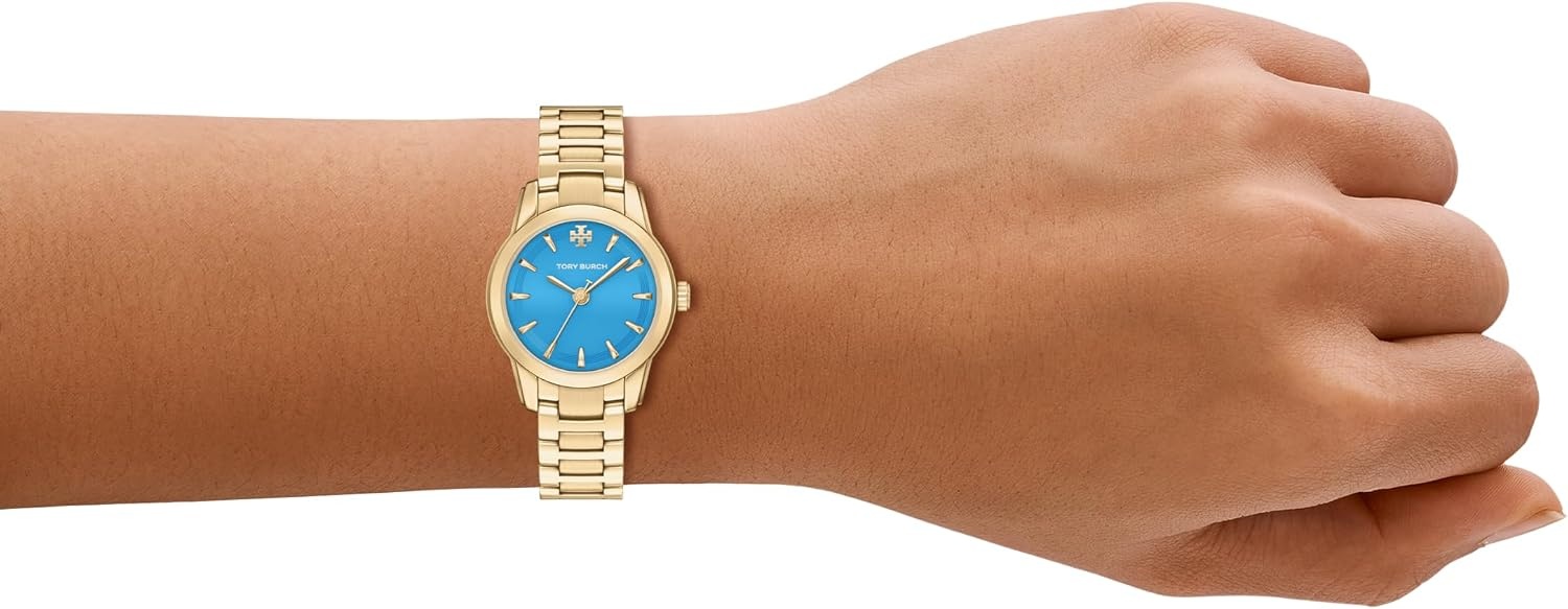 image:imageTory Burch Womens Miller Stainless Steel WatchGoldBlue