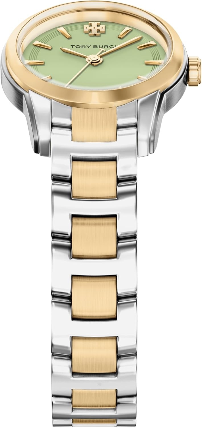 image:imageTory Burch Womens Miller Stainless Steel WatchGoldSilverGreen