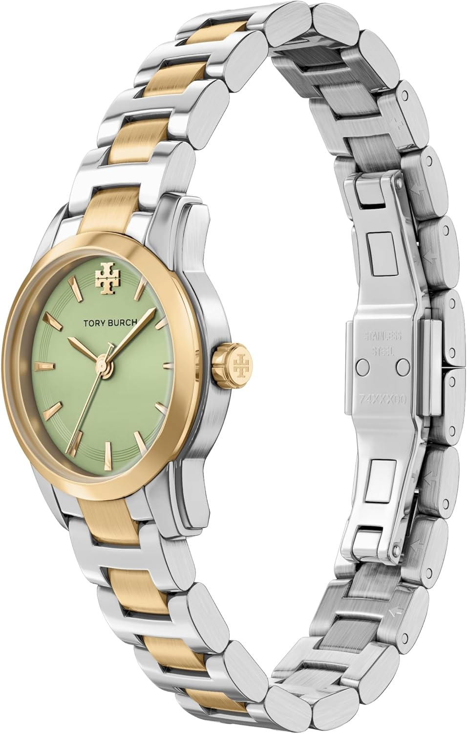 image:imageTory Burch Womens Miller Stainless Steel WatchGoldSilverGreen