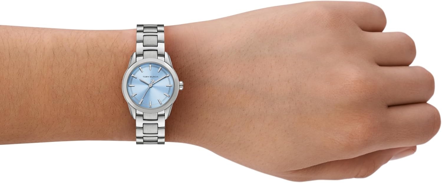 image:imageTory Burch Womens Miller Stainless Steel WatchSilverBlue