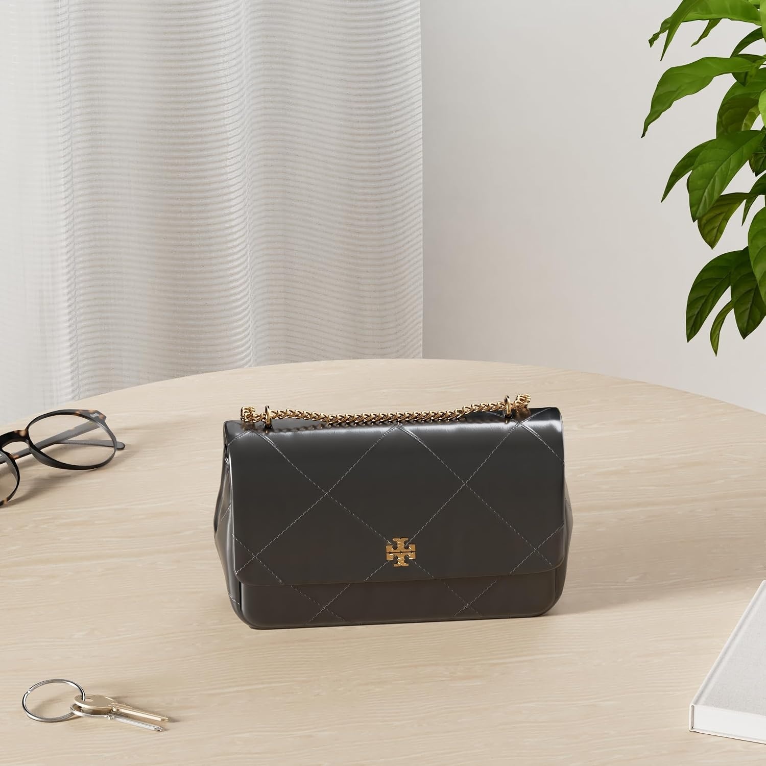 image:imageTory Burch Womens Mini Kira Diamond Flap Bag DiamondBlack