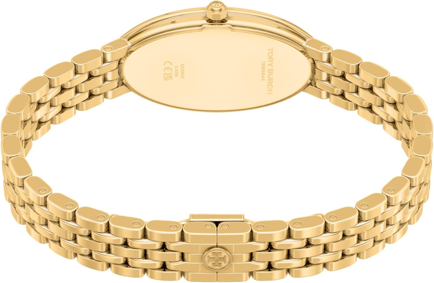 image:imageTory Burch Womens Oval Stainless Steel TwoHand WatchGold