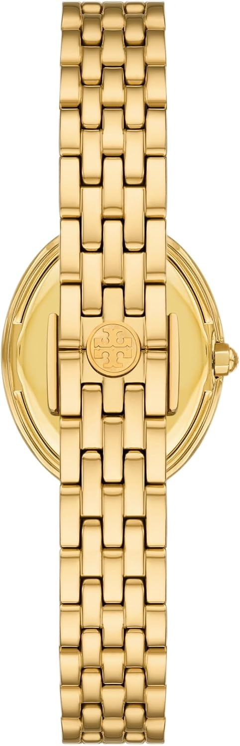 image:imageTory Burch Womens Oval Stainless Steel TwoHand WatchGold Oval