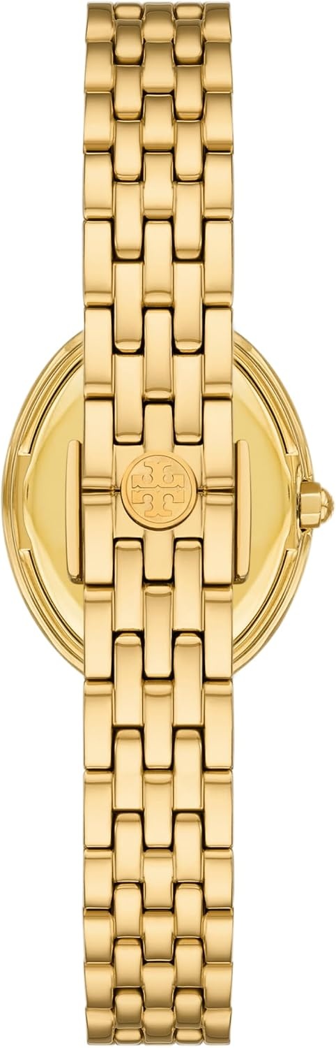 image:imageTory Burch Womens Oval Stainless Steel TwoHand WatchGoldMOP