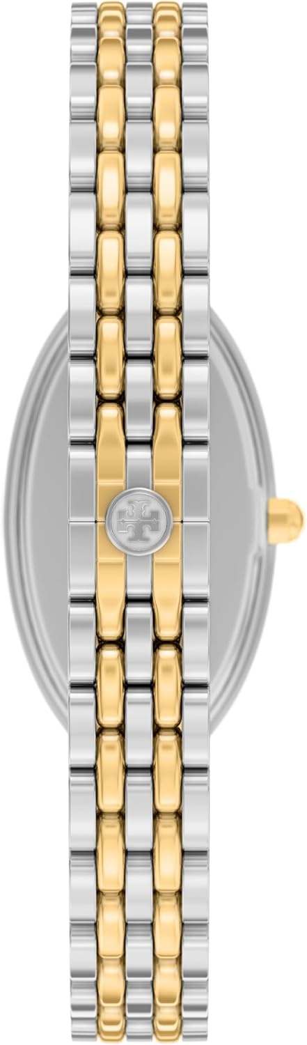 image:imageTory Burch Womens Oval Stainless Steel TwoHand WatchGoldSilver