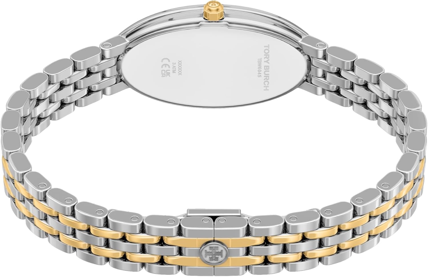 image:imageTory Burch Womens Oval Stainless Steel TwoHand WatchGoldSilver