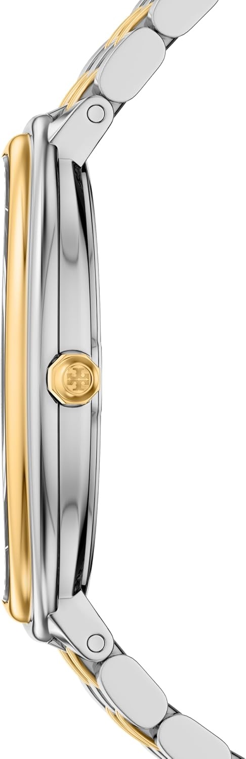 image:imageTory Burch Womens Oval Stainless Steel TwoHand WatchGoldSilver