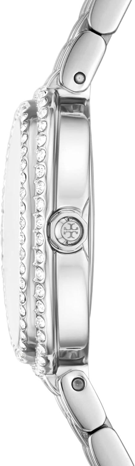 image:imageTory Burch Womens Oval Stainless Steel TwoHand WatchSilverBlue