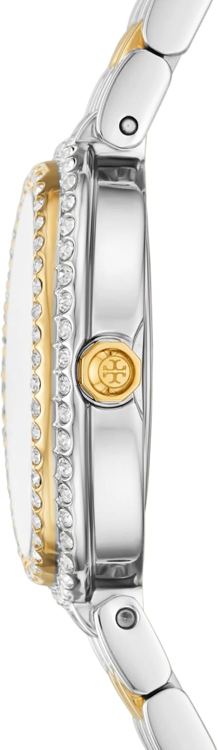 image:imageTory Burch Womens Oval Stainless Steel TwoHand WatchTwoToneMOP1