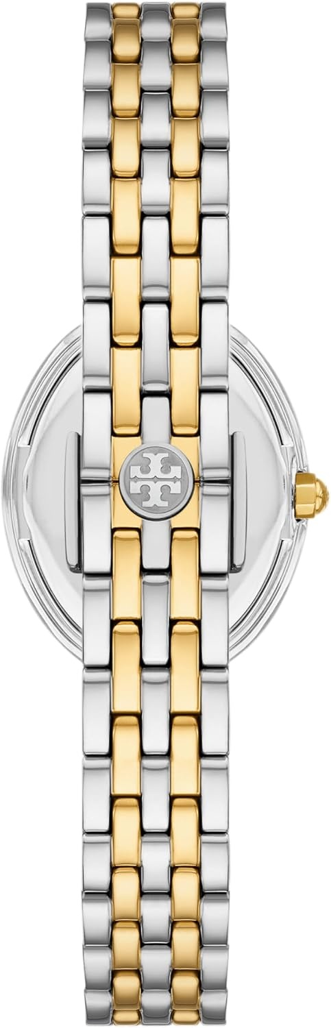 image:imageTory Burch Womens Oval Stainless Steel TwoHand WatchTwoTonePink