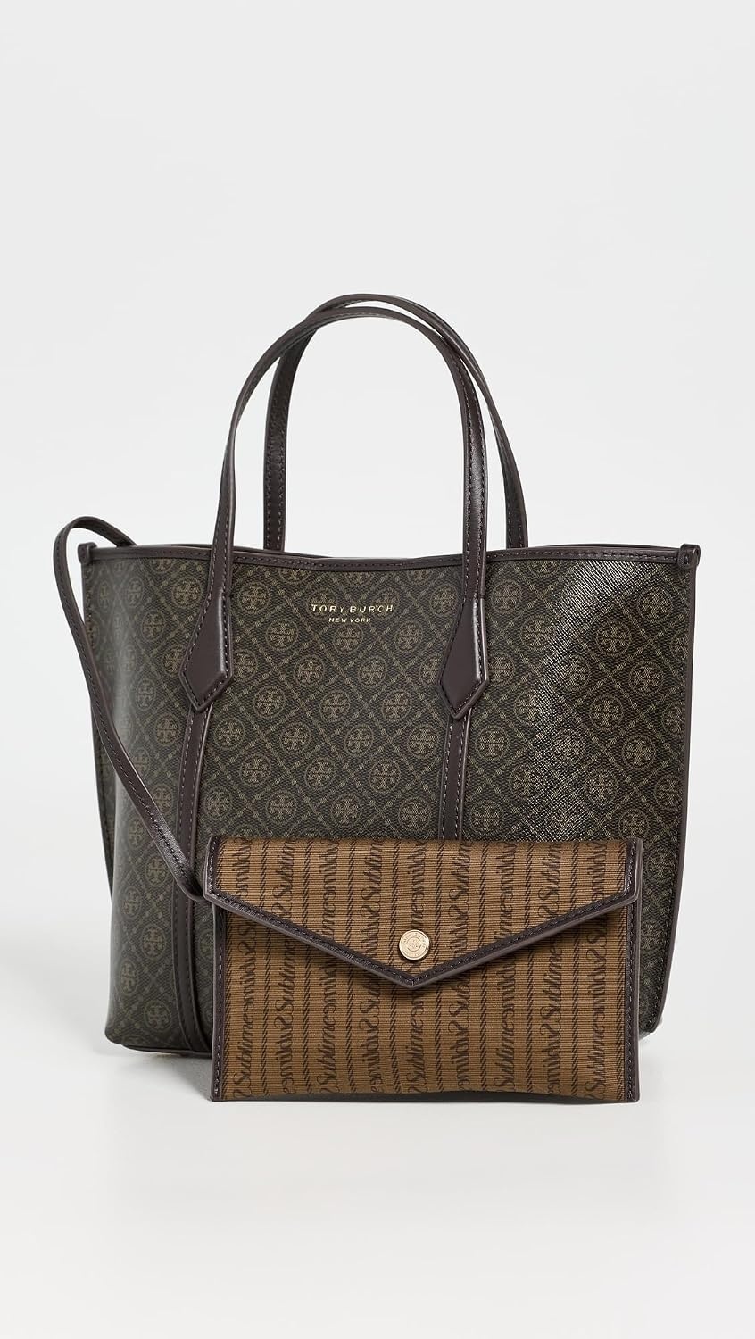 image:imageTory Burch Womens Perry Coated Canvas Small ToteFrench Press