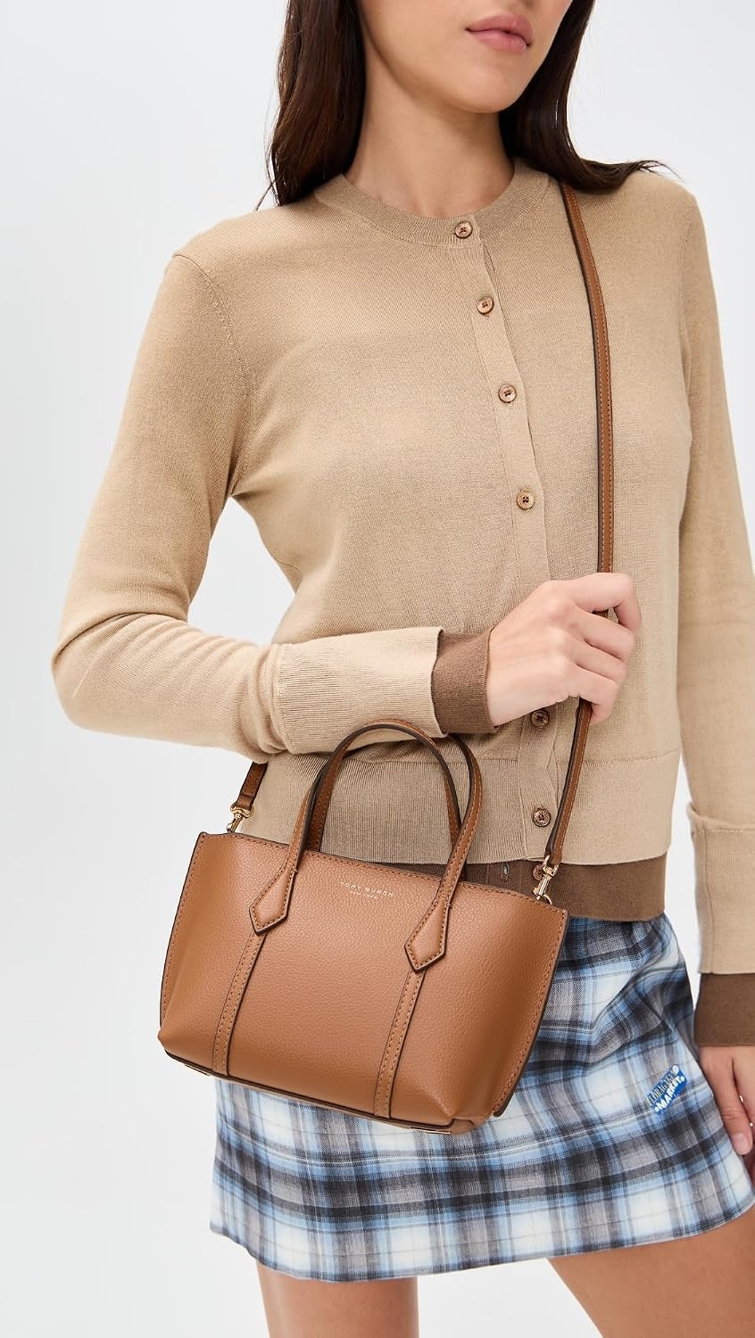image:imageTory Burch Womens Perry Mini ToteAutumn Brown