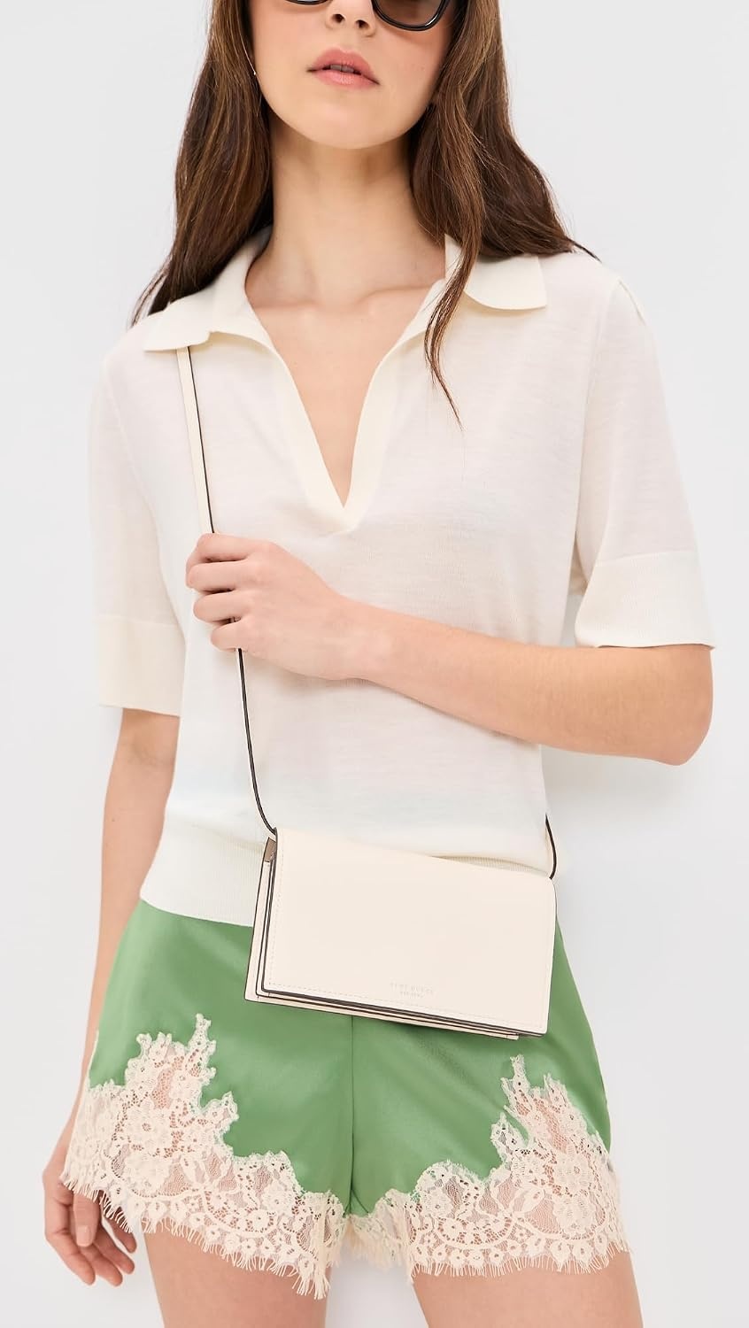 image:imageTory Burch Womens Perry Wallet CrossbodyLight Cream