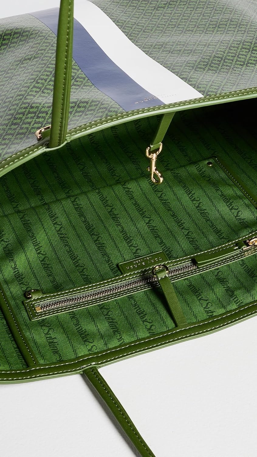 image:imageTory Burch Womens Racer Printed ToteGreen