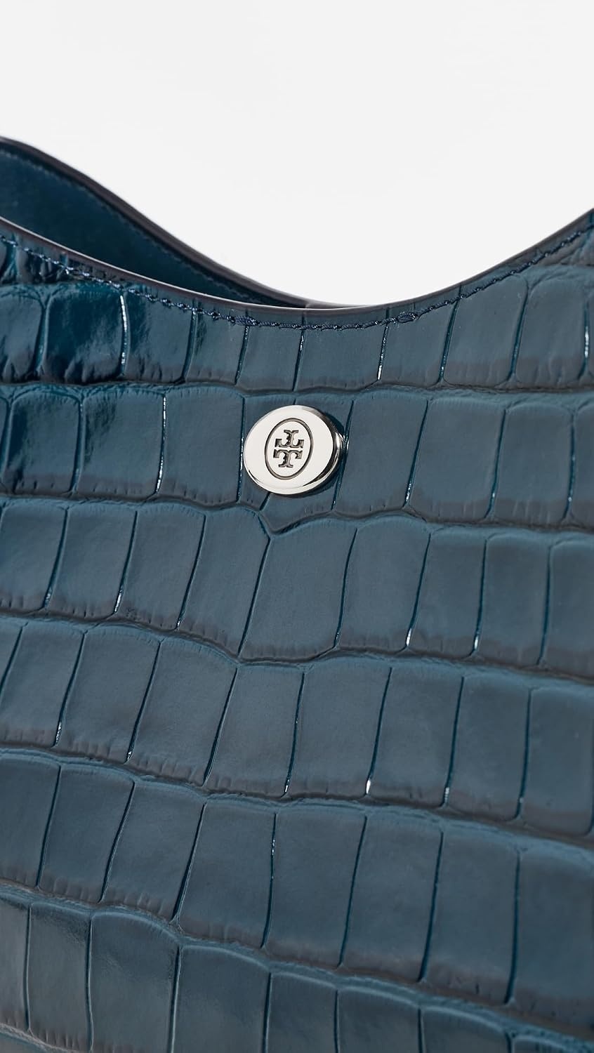 image:imageTory Burch Womens Robinson Croc Embossed Small Shoulder BagTwilight