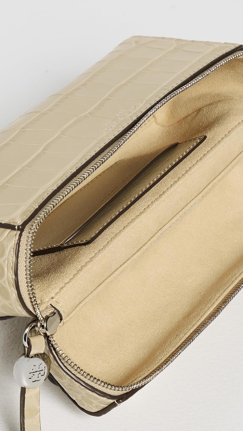 image:imageTory Burch Womens Romy Croc Embossed Mini BagGinger Leaf