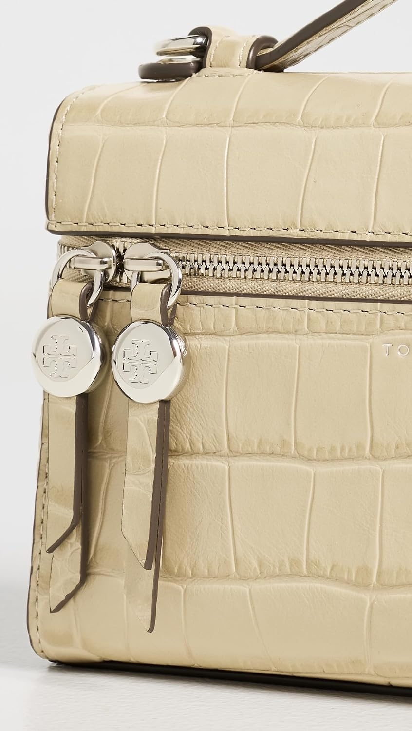 image:imageTory Burch Womens Romy Croc Embossed Mini BagGinger Leaf