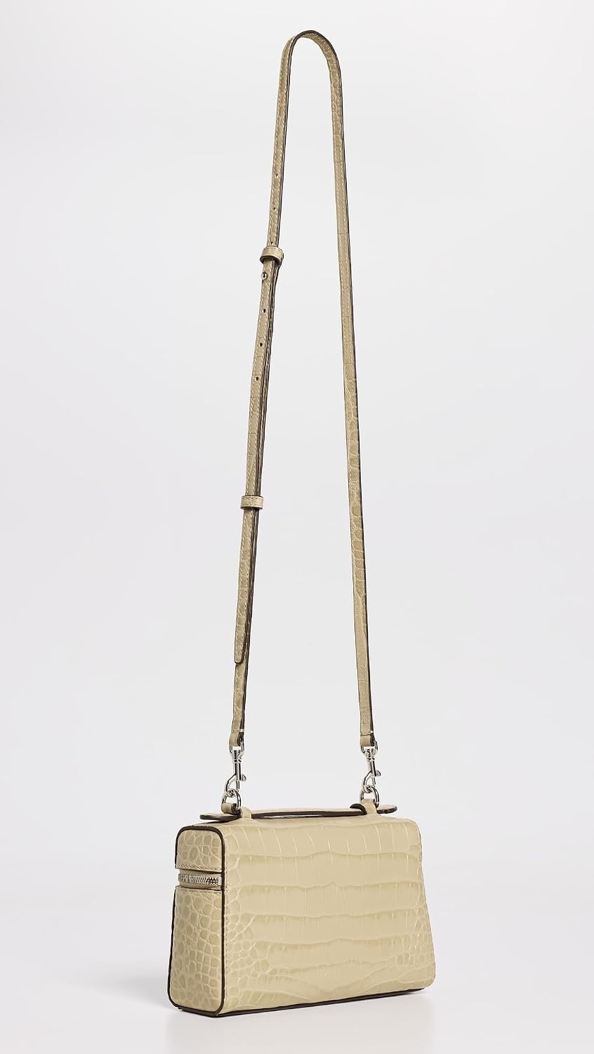 image:imageTory Burch Womens Romy Croc Embossed Mini BagGinger Leaf