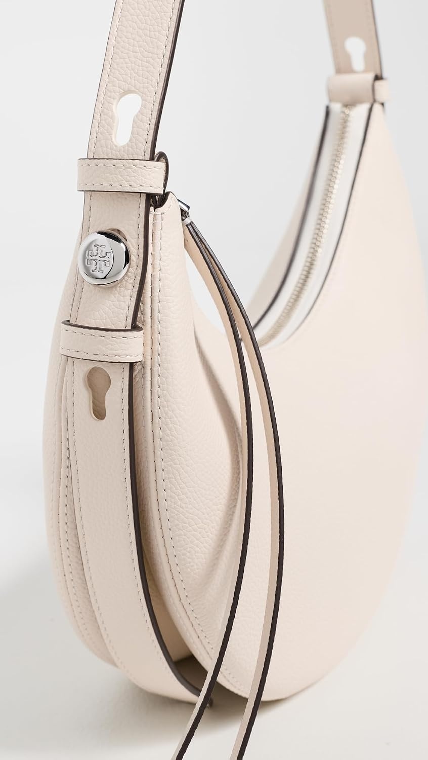 image:imageTory Burch Womens Romy Half Moon BagLight Cream