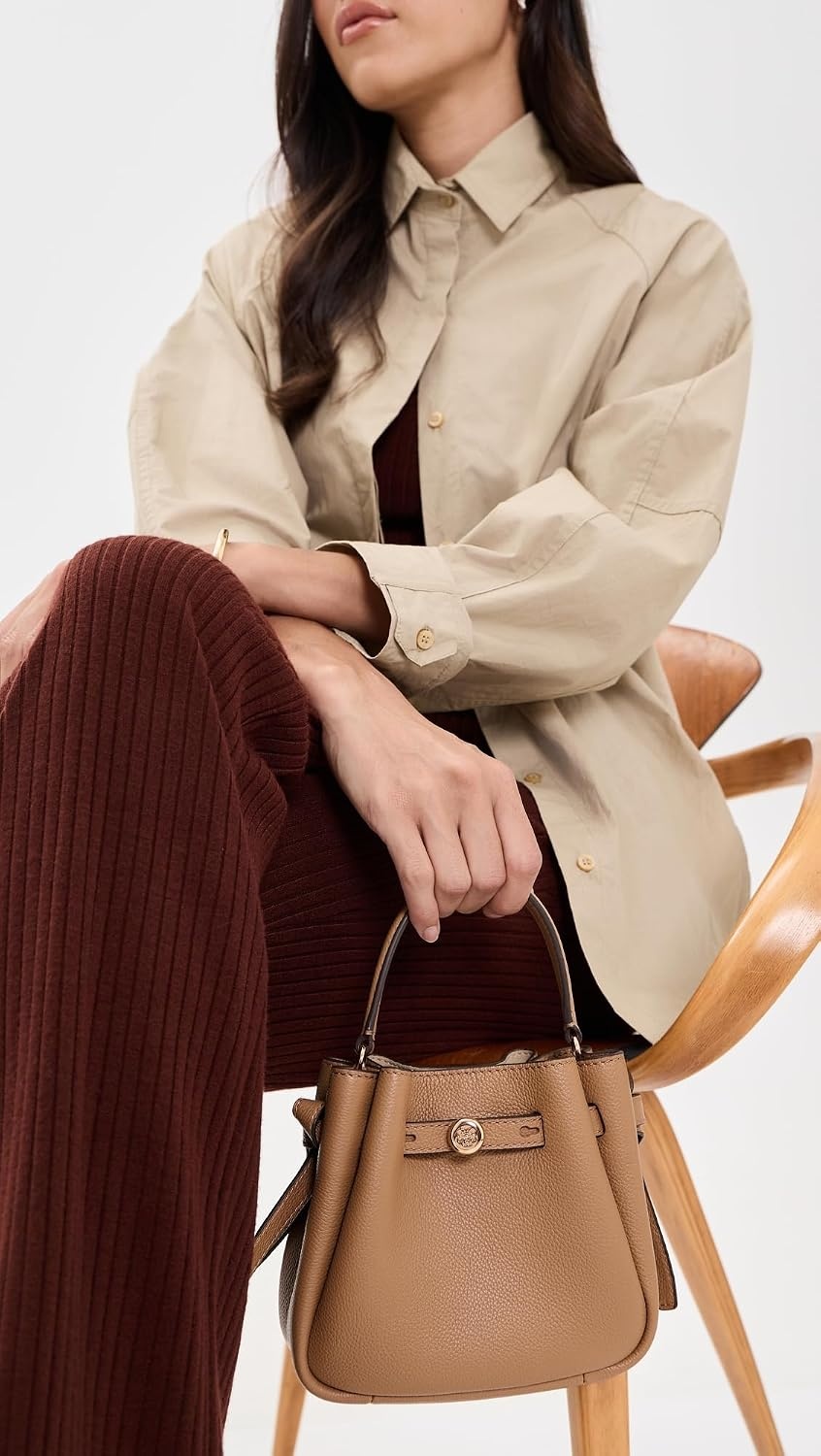 image:imageTory Burch Womens Romy Mini Bucket BagTiramisu