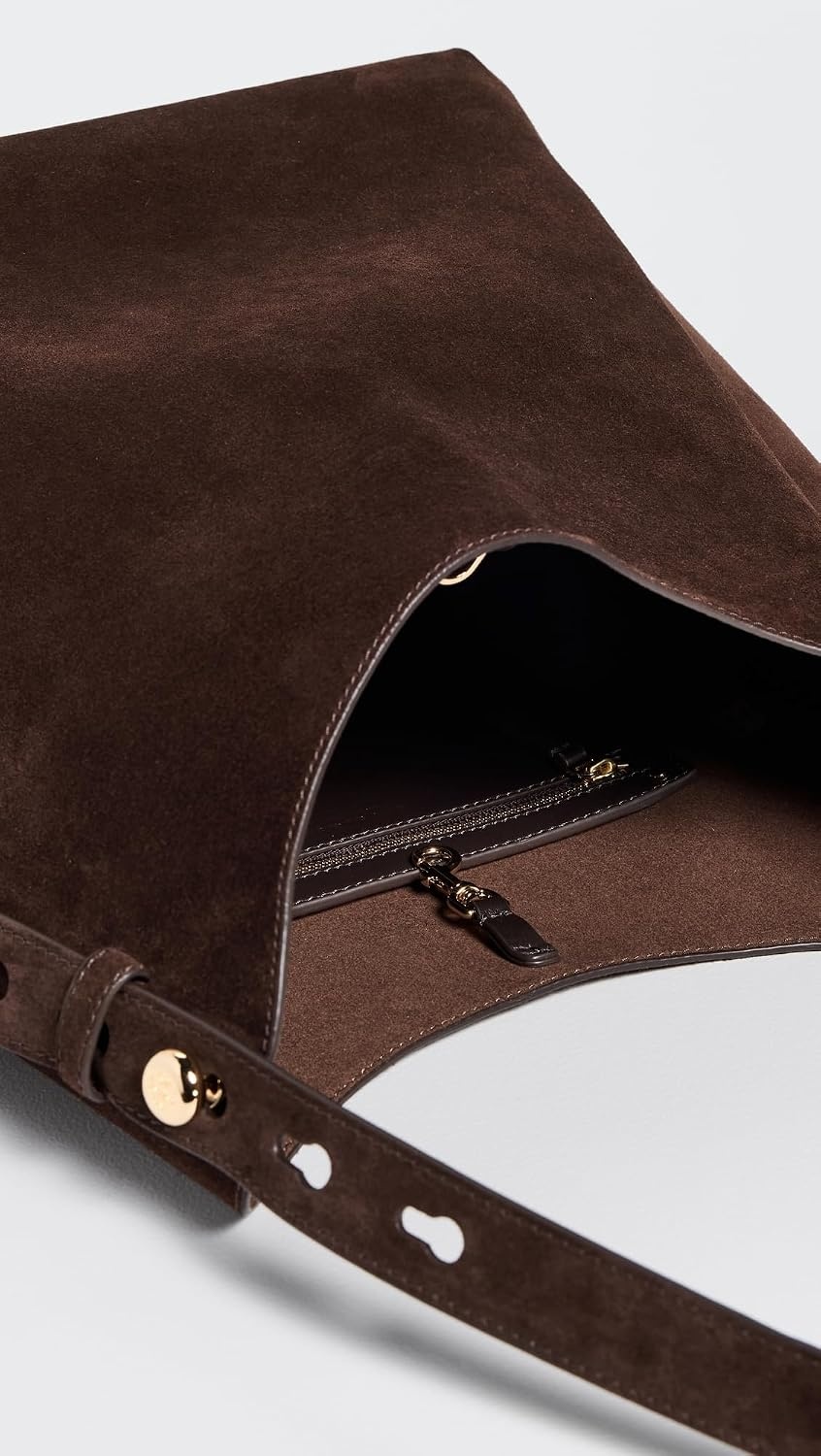 image:imageTory Burch Womens Romy Suede Hobo BagDark Cocoa