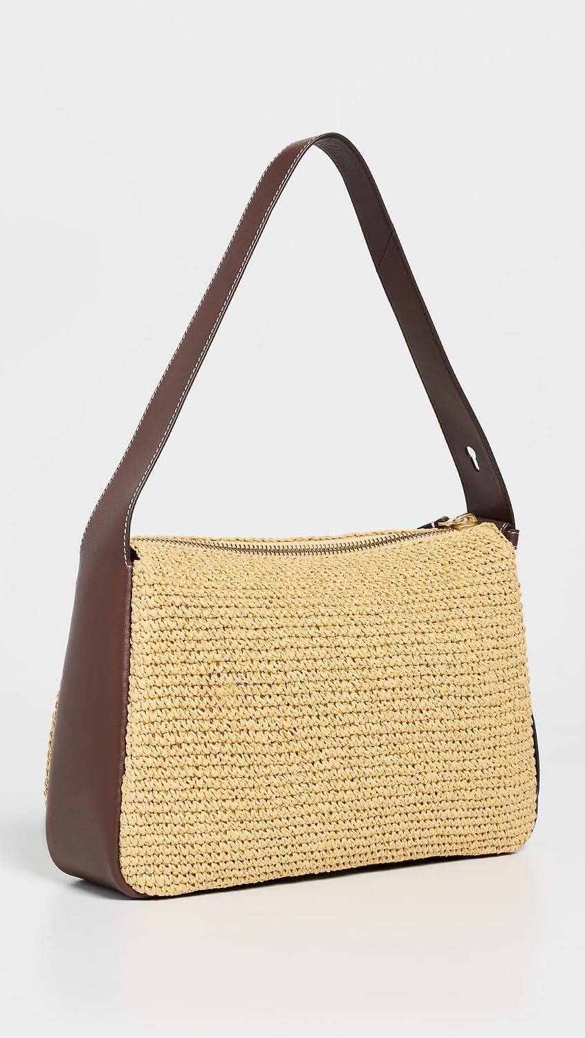 image:imageTory Burch Womens Romy Woven Shoulder BagNatural