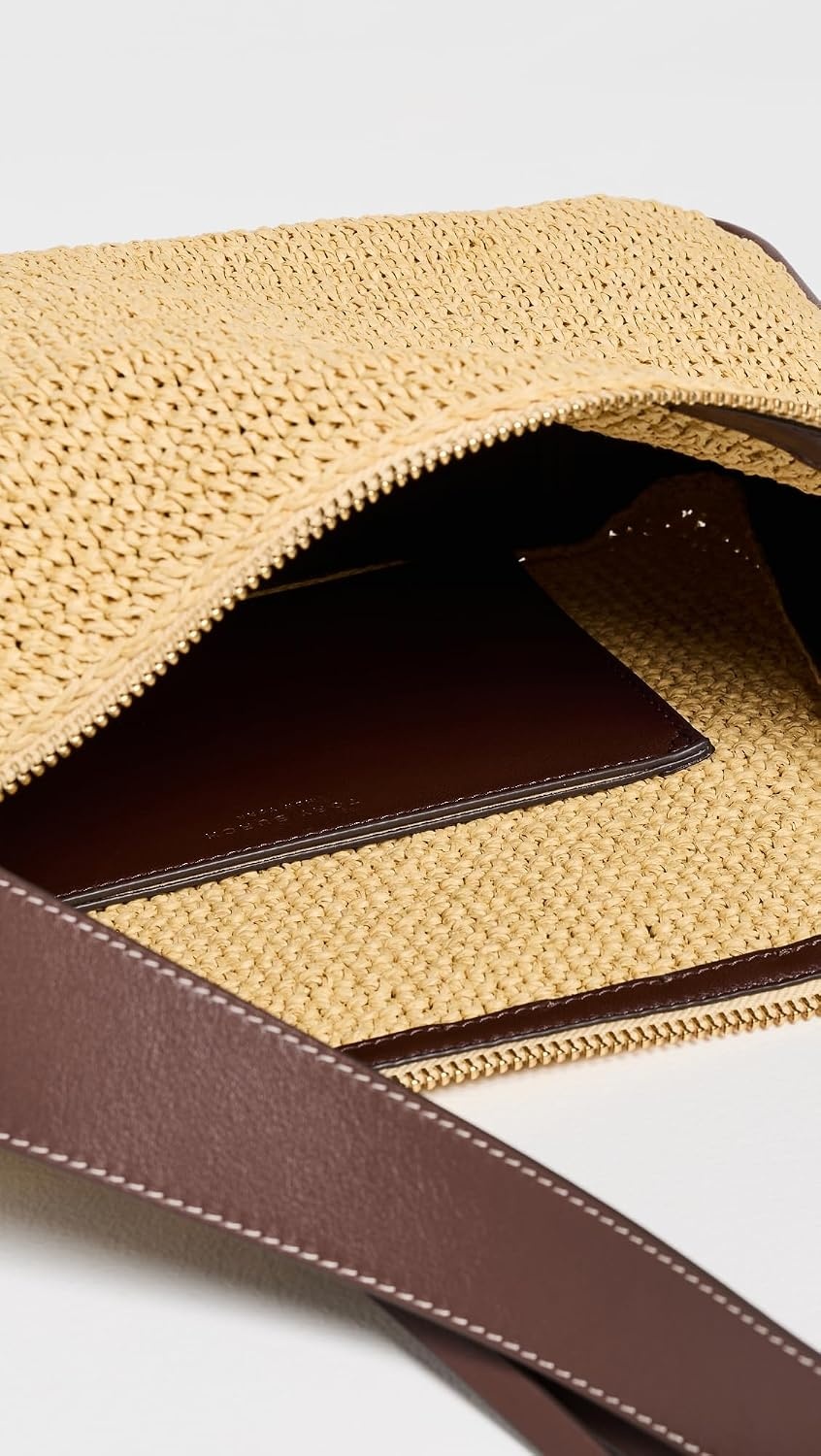image:imageTory Burch Womens Romy Woven Shoulder BagNatural