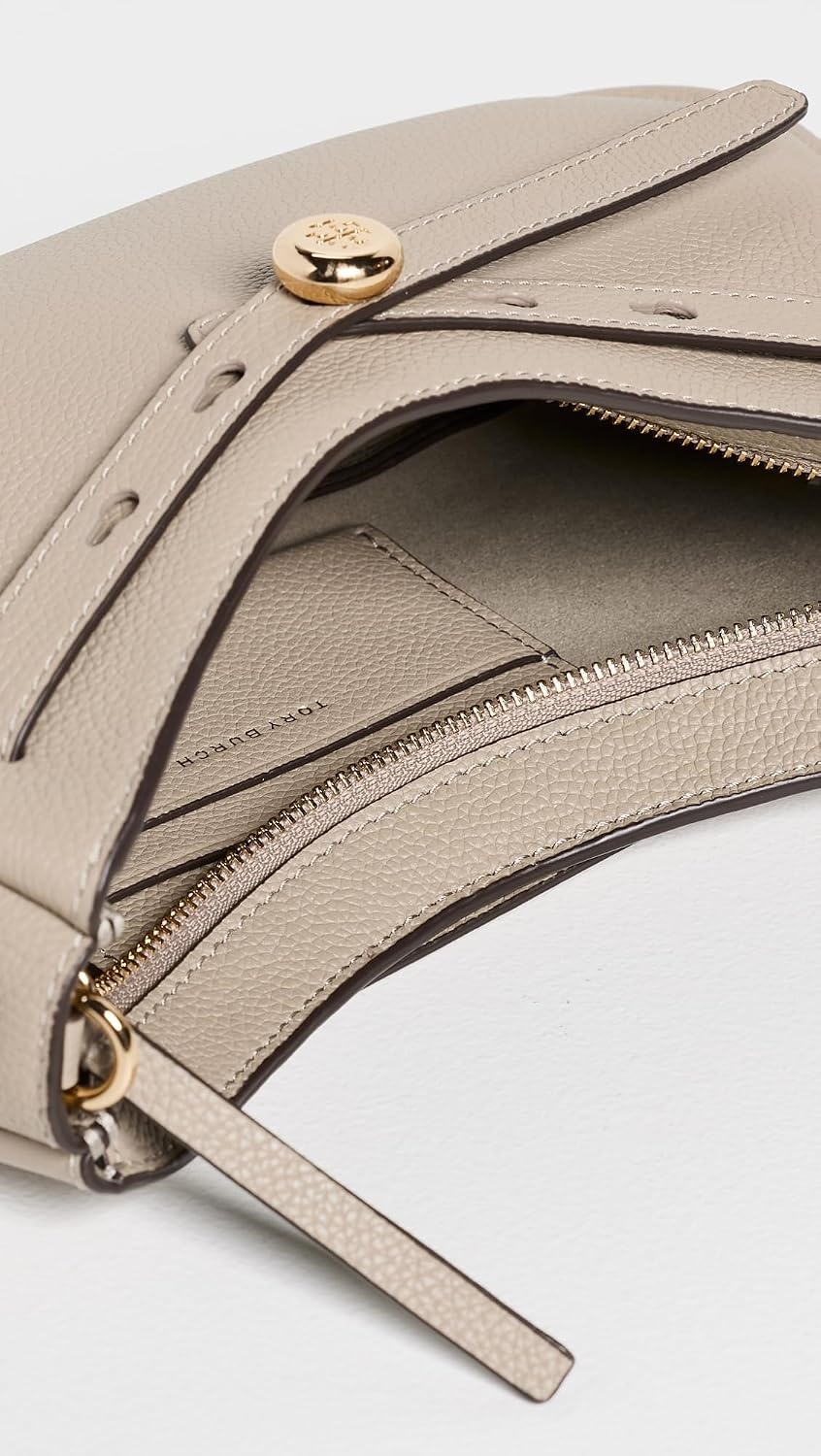 image:imageTory Burch Womens Romy Zip Top Crossbody BagSoft Cement