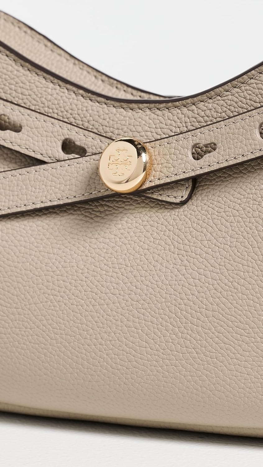 image:imageTory Burch Womens Romy Zip Top Crossbody BagSoft Cement