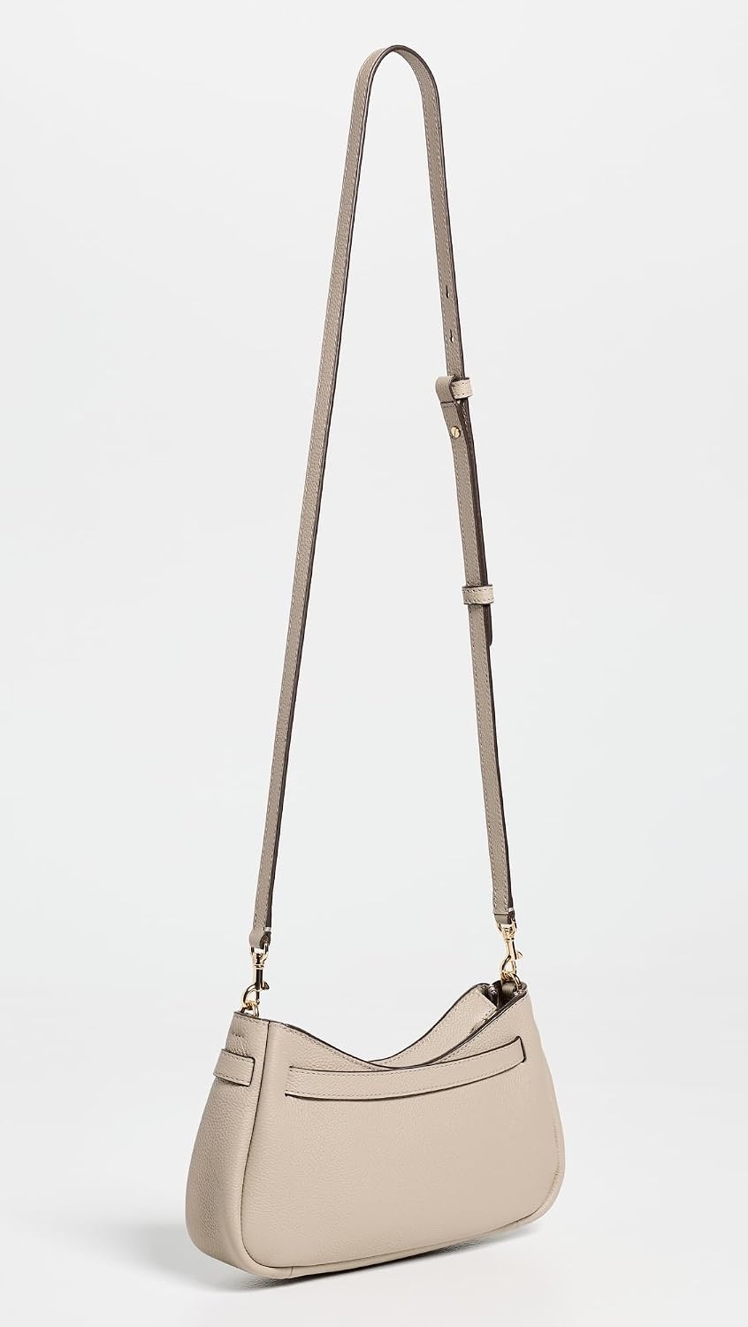 image:imageTory Burch Womens Romy Zip Top Crossbody BagSoft Cement