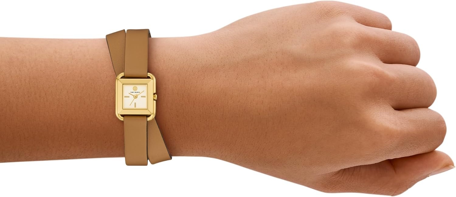 image:imageTory Burch Womens Small Kira Stainless Steel WatchBrownGold Double Wrap