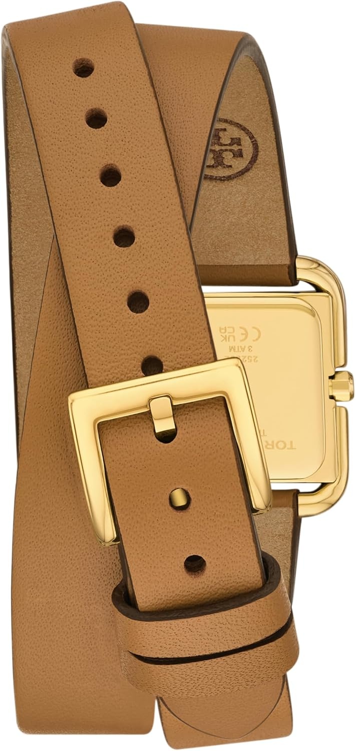 image:imageTory Burch Womens Small Kira Stainless Steel WatchBrownGold Double Wrap