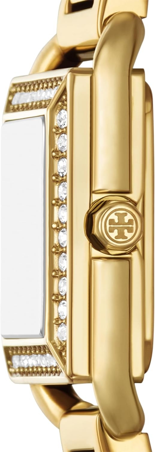 image:imageTory Burch Womens Small Kira Stainless Steel WatchGold Glitz
