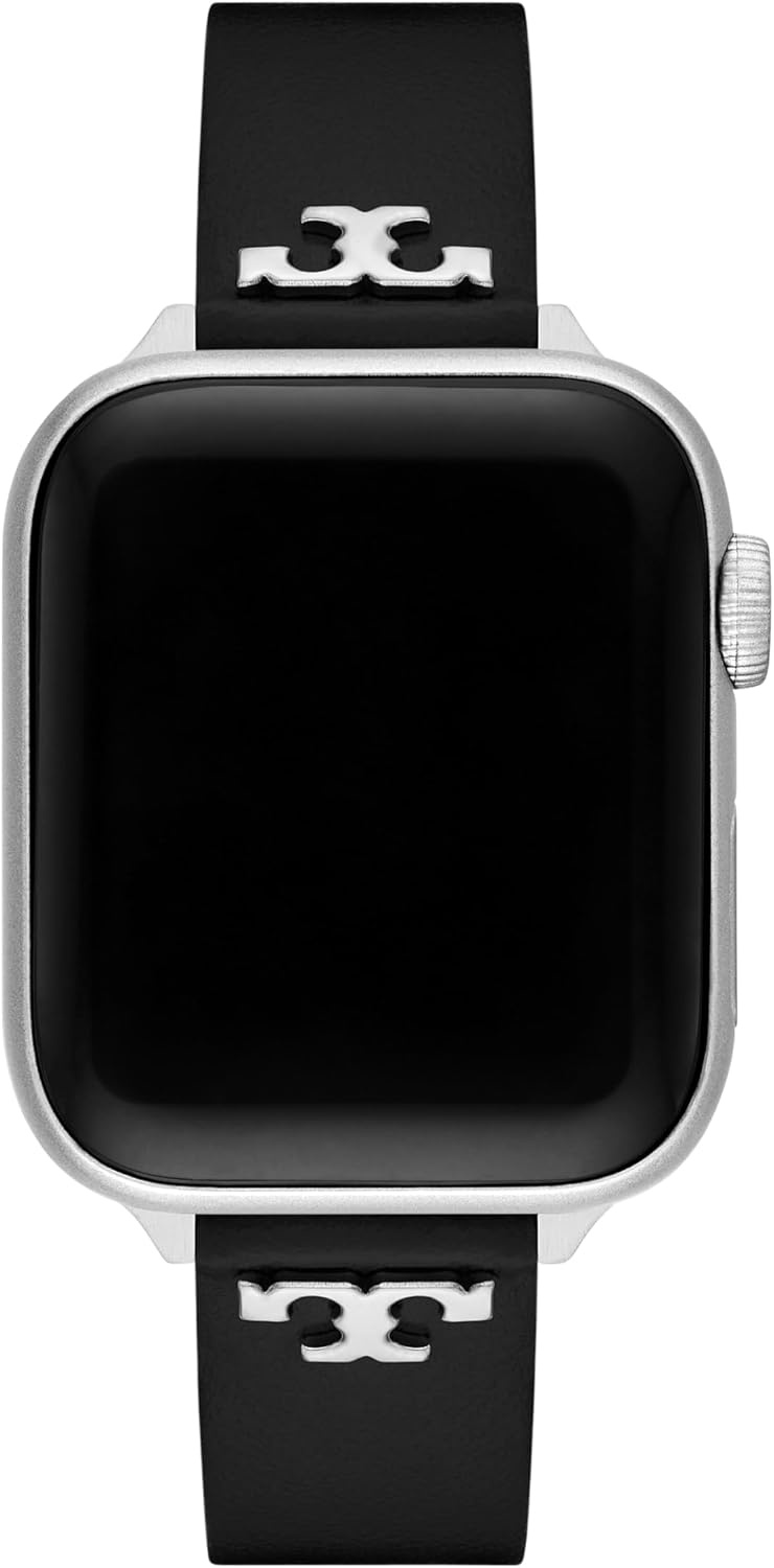 image:imageTory Burch Womens T 38404142mm Band for Apple WatchBlack Leather