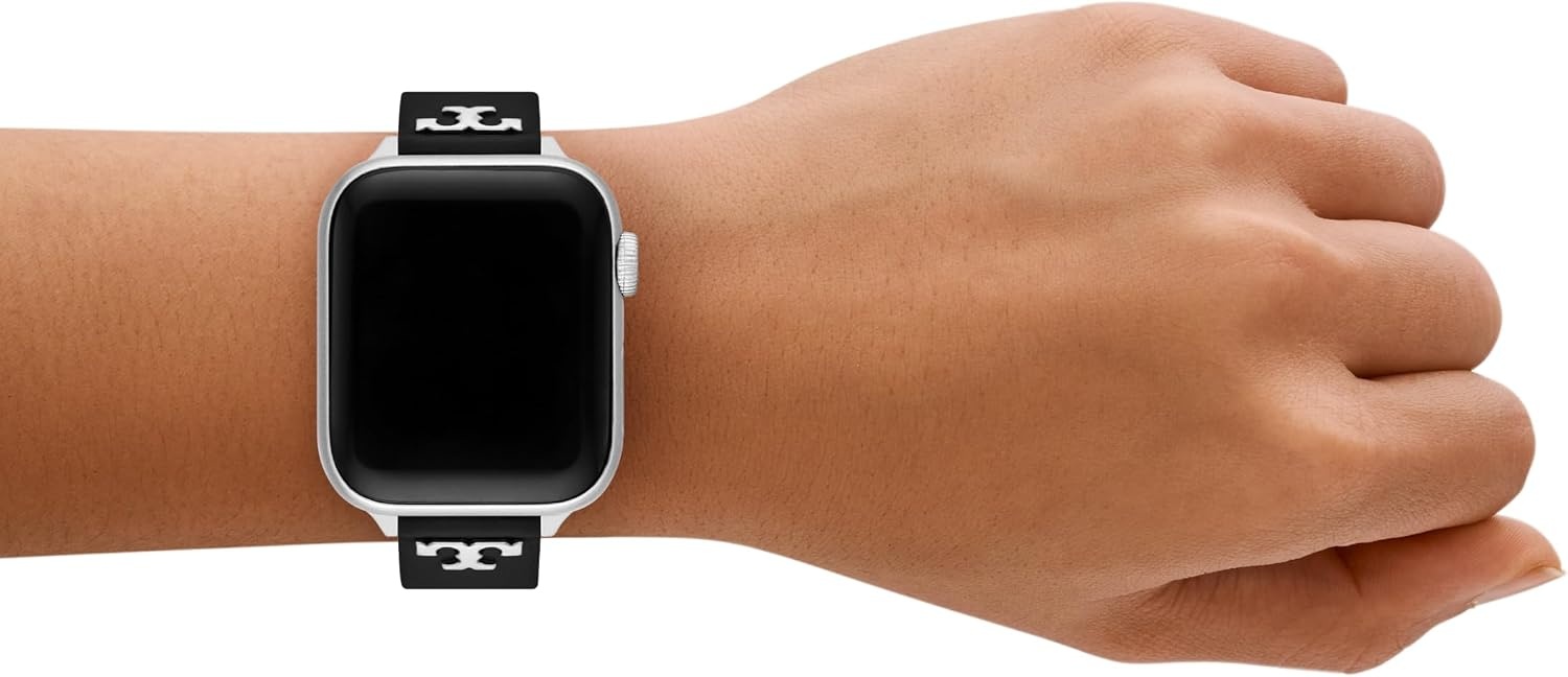 image:imageTory Burch Womens T 38404142mm Band for Apple WatchBlack Leather