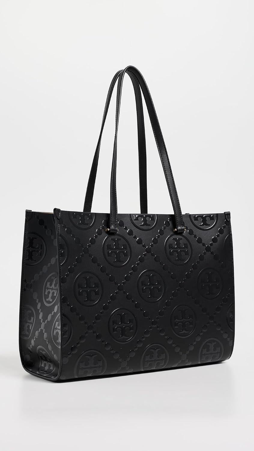 image:imageTory Burch Womens T Monogram Embossed Tote BagBlack