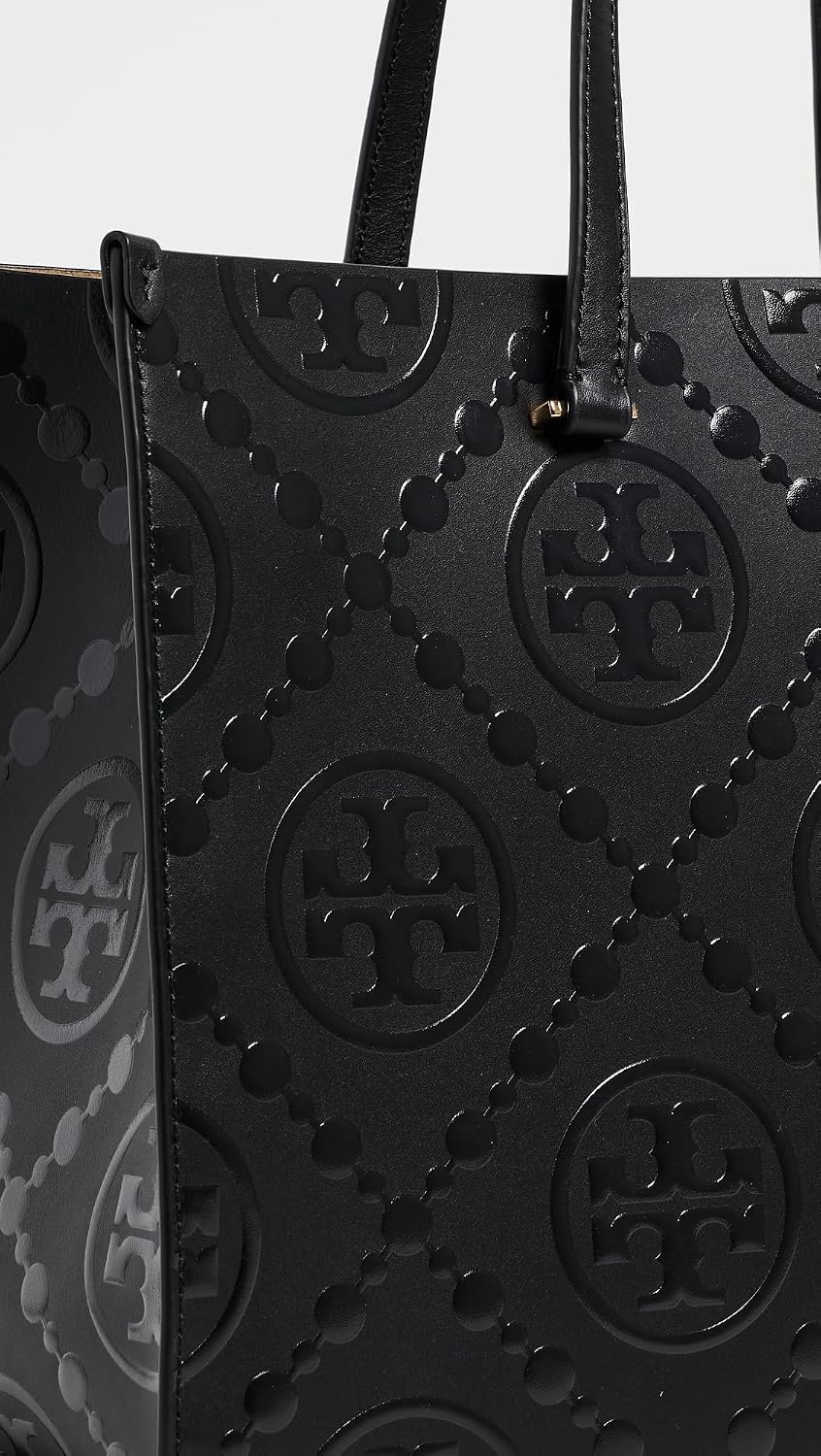 image:imageTory Burch Womens T Monogram Embossed Tote BagBlack