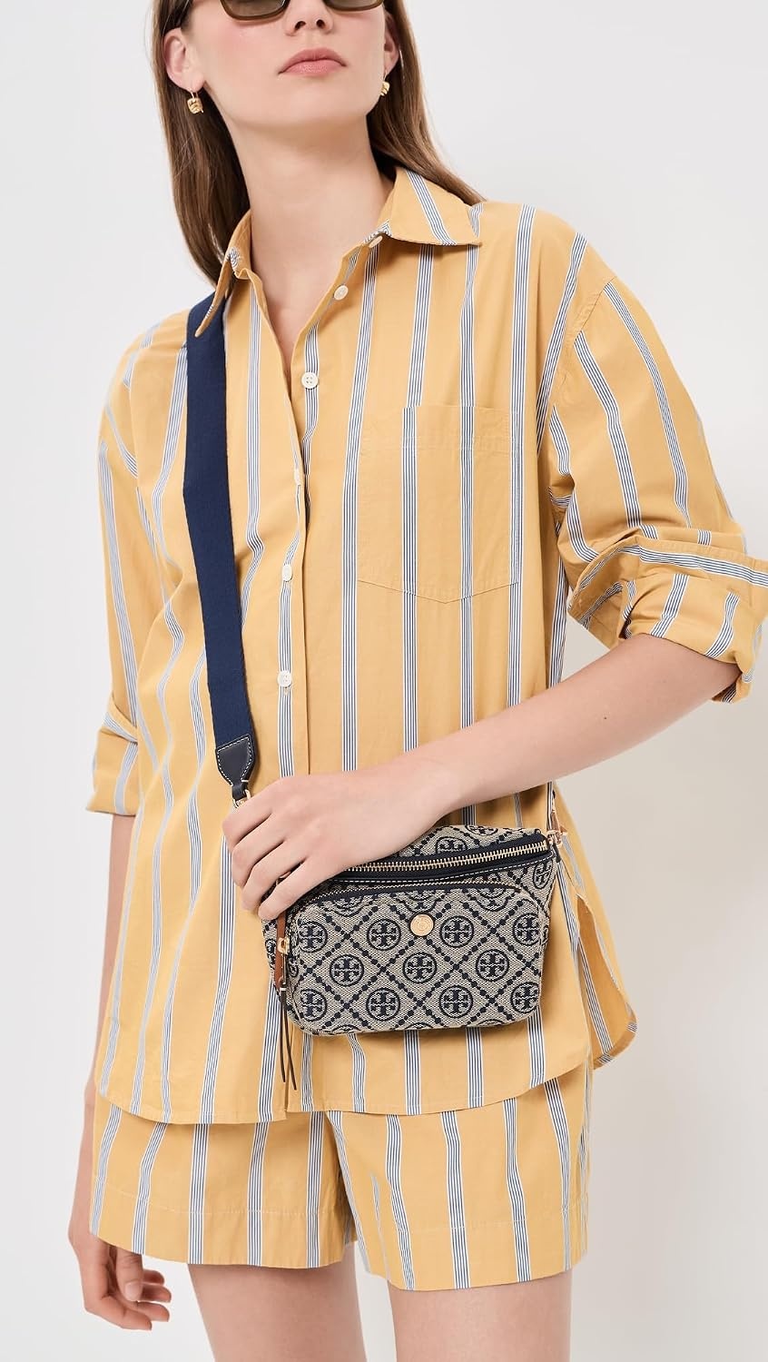 image:imageTory Burch Womens T Monogram Mini Belt Bag Tory Navy One SizeTory Navy